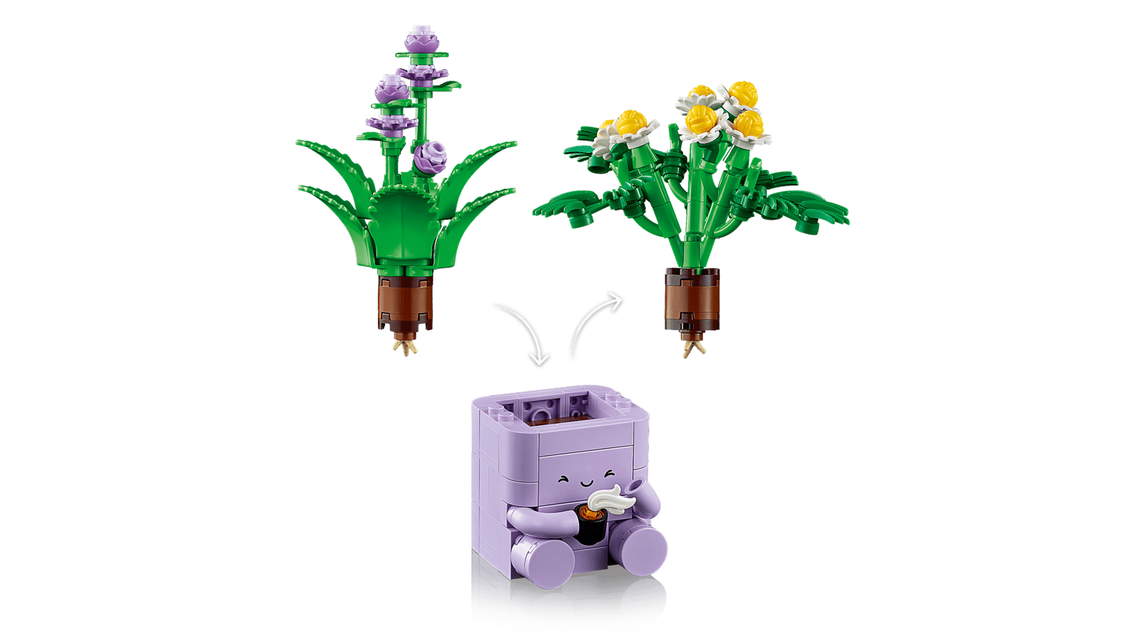 リラックスプランツの植物と鉢を入れ替える仕組みを示した公式画像。画像：レゴグループ。